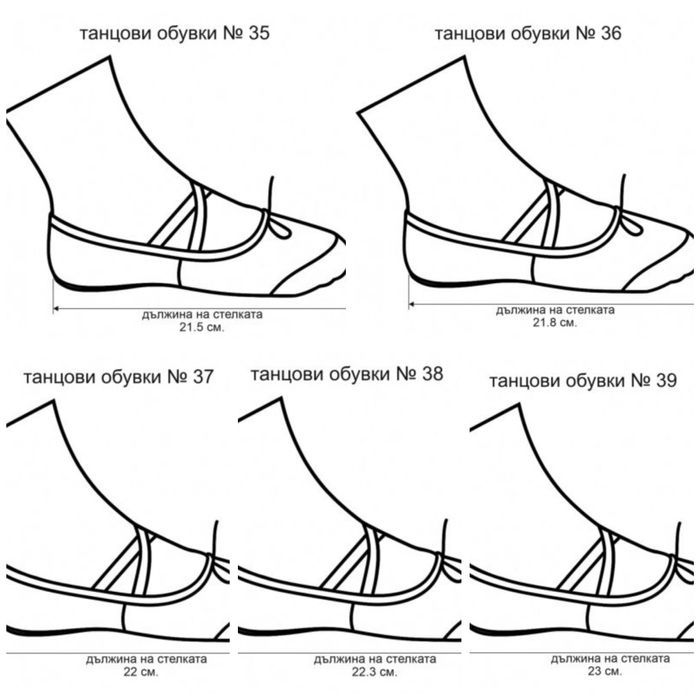 Танцови обувки (меки туфли) цвички