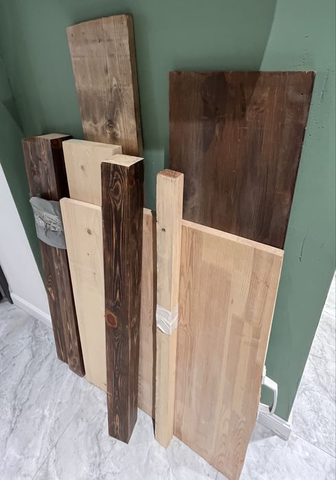 Полки натуральное дерево, разные