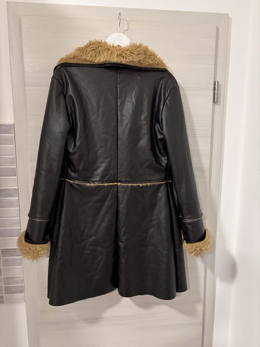 Haină de piele îmblănita Denny Rose nouă