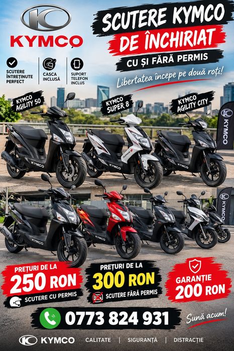Inchiriez scutere  / rent scooter / scutere de inchiriat fara permis