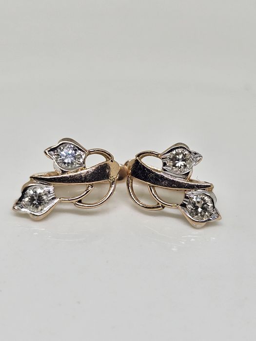 Бриллианты серьги 585проба