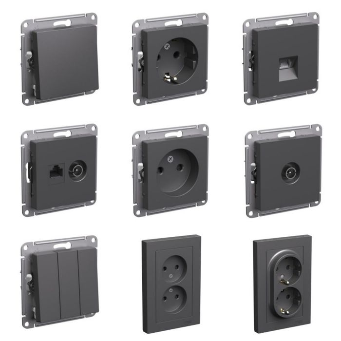 Розетки и выключатели schneider базалт