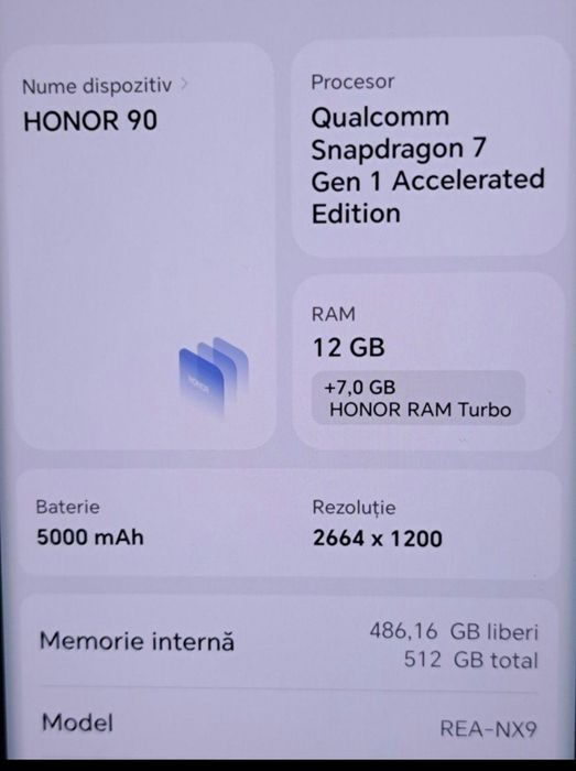Vând honor 90 impecabil