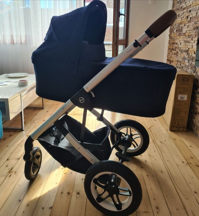 Детска количка Caybex Talos S Lux Navy + зимен кош, чанта и аксесоари