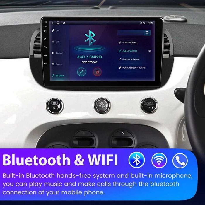 Мултимедия за Fiat 500 навигация Android двоен дин плеър FIAT 500C GPS