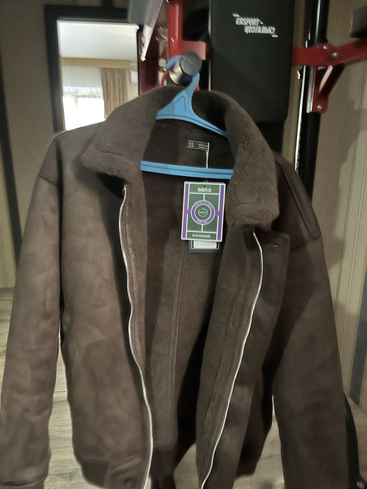 Дубленка коричневого цвета