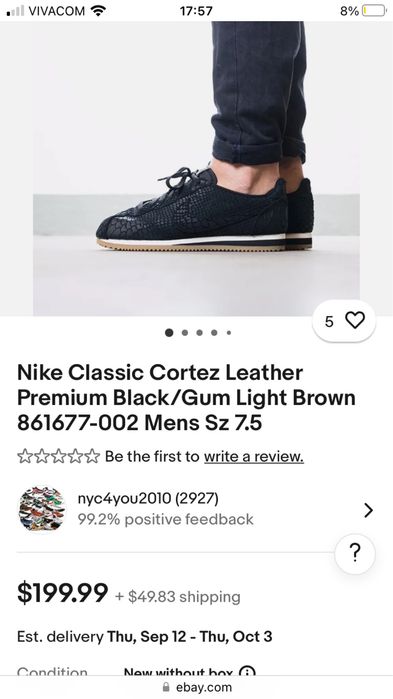 Nike Classic Cortez Leather Premium Black