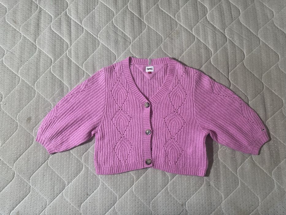 Tommy Hilfiger вълнена дамска жилетка  розово