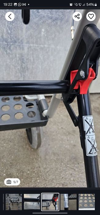 Rolator/Cadru de mers cu roți și poziție de odihnă