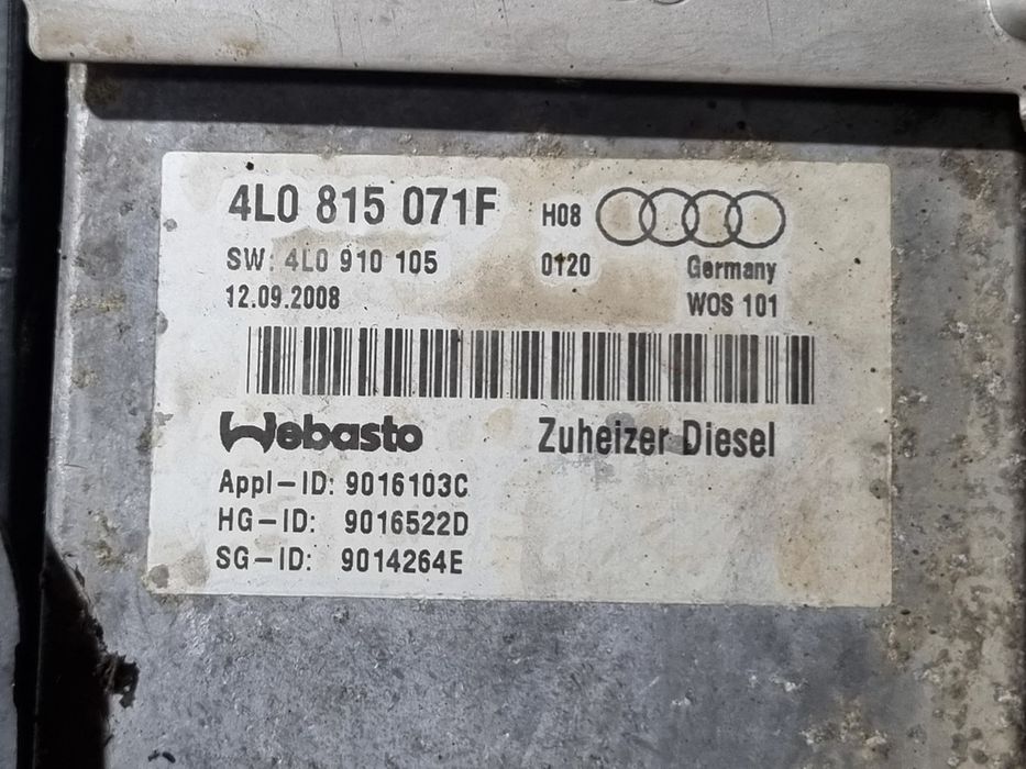Webasto AUDI Q7 2005 - 2009 (1573) 4L0815071F Garantie
