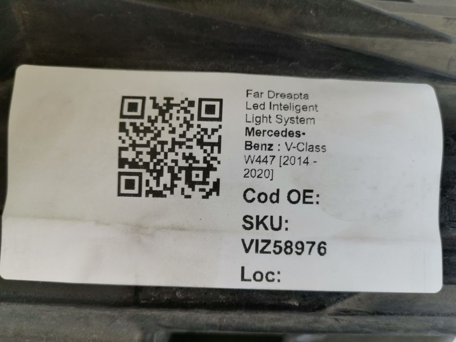 Far Dreapta Led Inteligent Light System Mercedes-Benz  V-Class W447 20