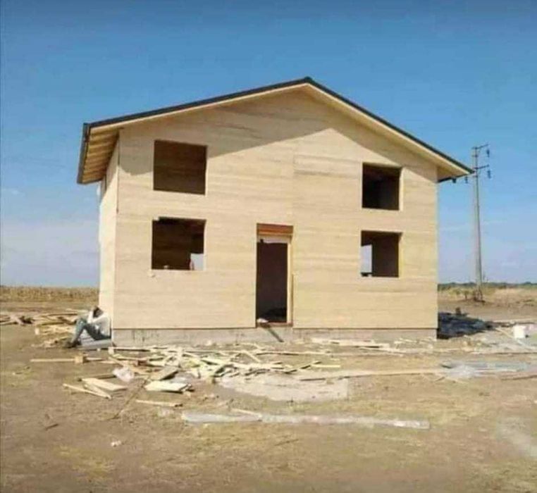 Vand casa modulara pe structura metalica 10m x 10m