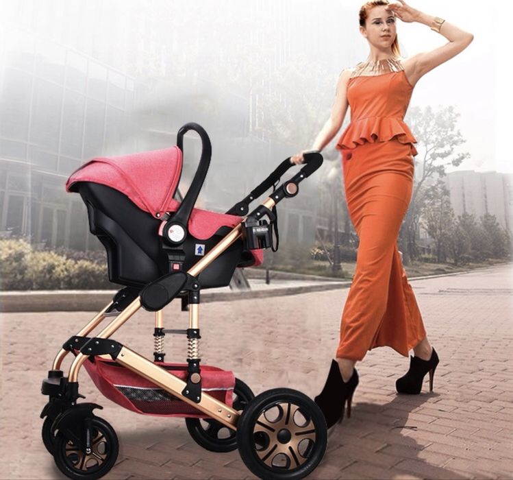 Детска количка червена