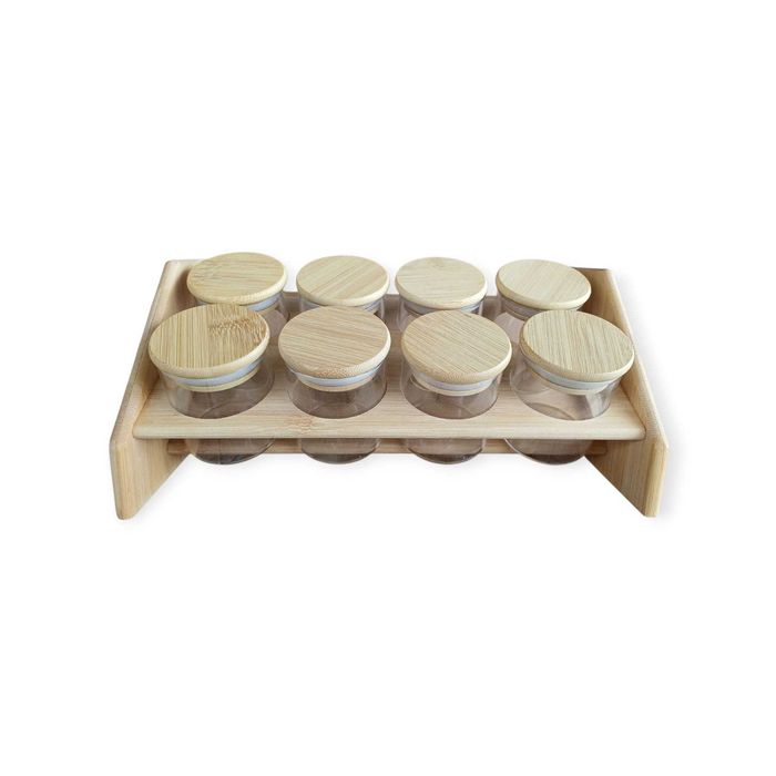 Бурканчета за подправки със стойка и BG етикети - 4 МОДЕЛА