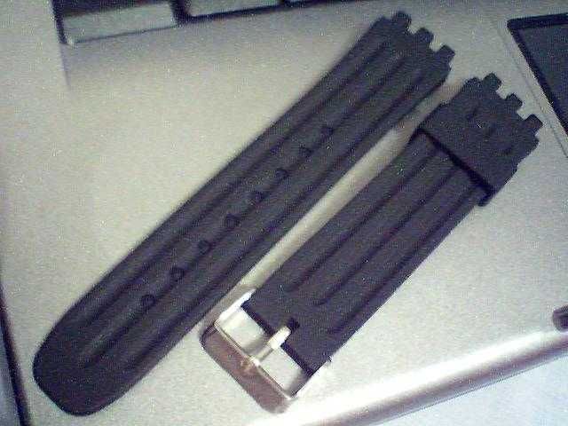 curea swatch neagra din silicon de 17mm, 19 mm, 21mm sau 23mm, latime.