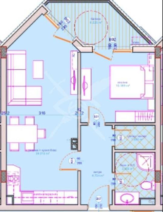 Двустаен апартамент в Сарафово 621-19909