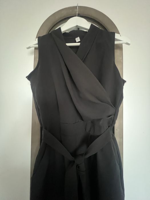 Compleu negru bluza pantolon, elegant, modern, New Collection, Italia