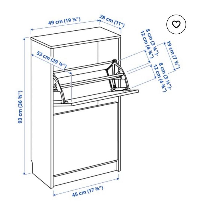 Шкаф за обувки BISSA от Ikea