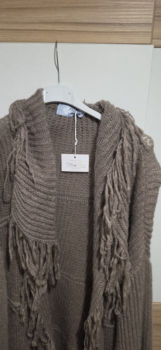 Cardigan lână cu ochiuri largi marime L- XL