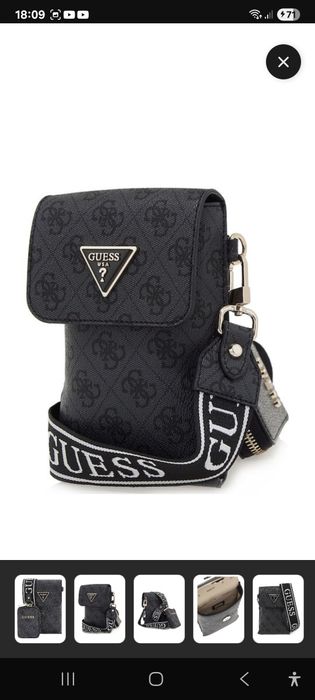 Poseta de carduri si telefon culoare neagra