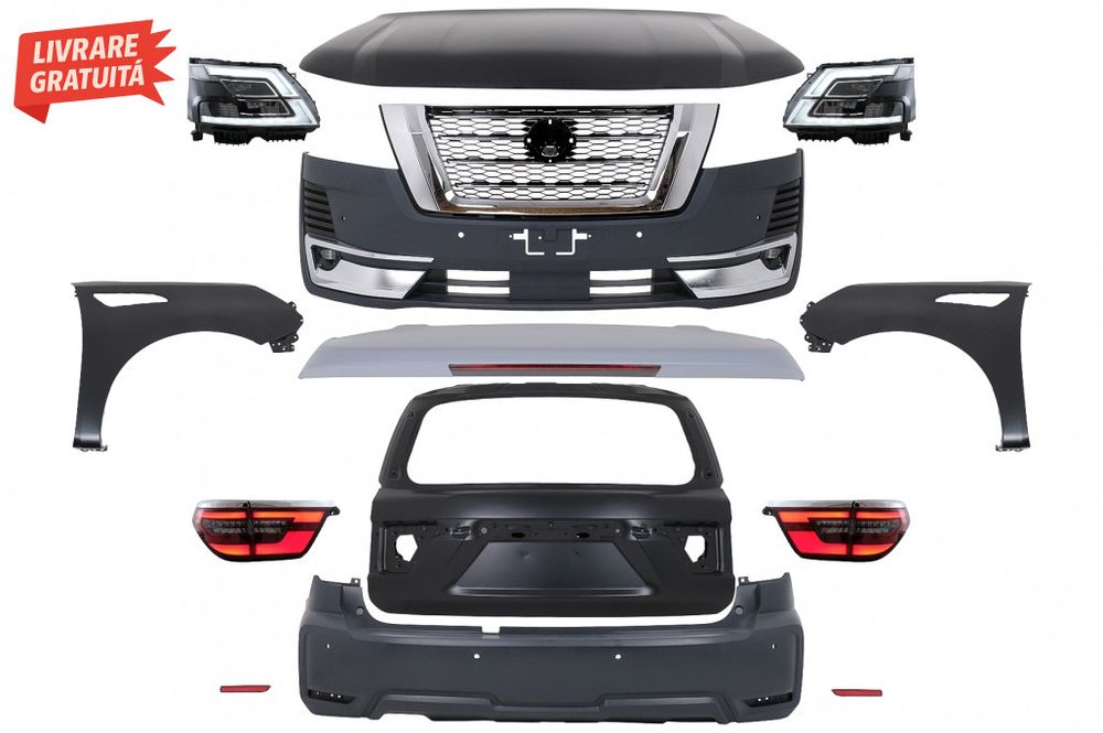 Pachet Exterior Complet Nissan Patrol Y62 (2015-2019) Conversie la 202