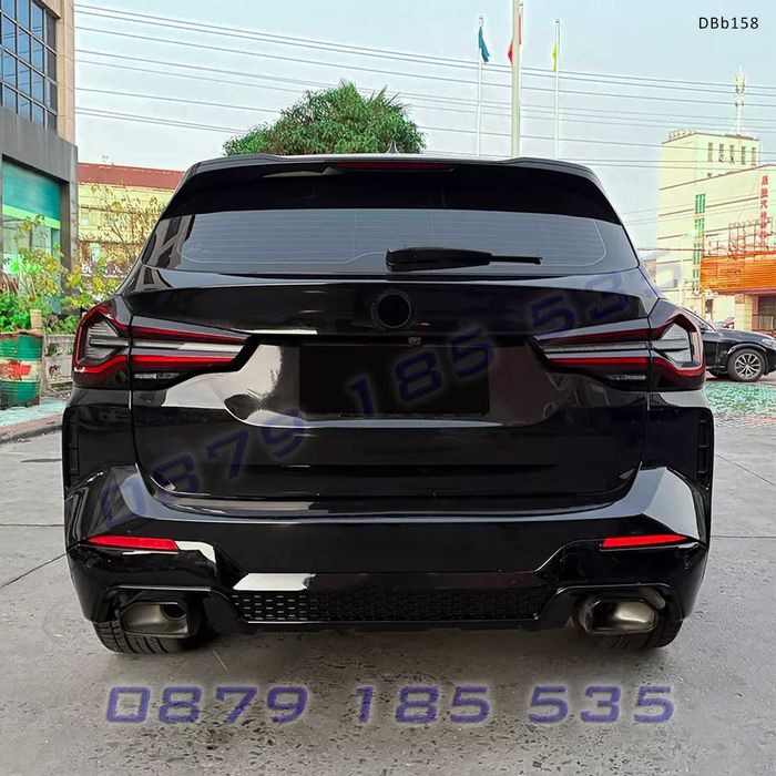 Заден дифузьор за BMW X3 G01 LCI M Sport 2022-2024, черен гланц – DBb158 тунинг добавка бмв х3 г01 дифузор