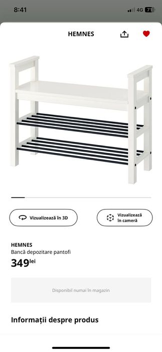 Cuier si depozitare pantofi IKEA