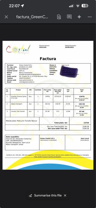 Fronius Symo 17.5-3-M + Smart Meter TS 65A-3