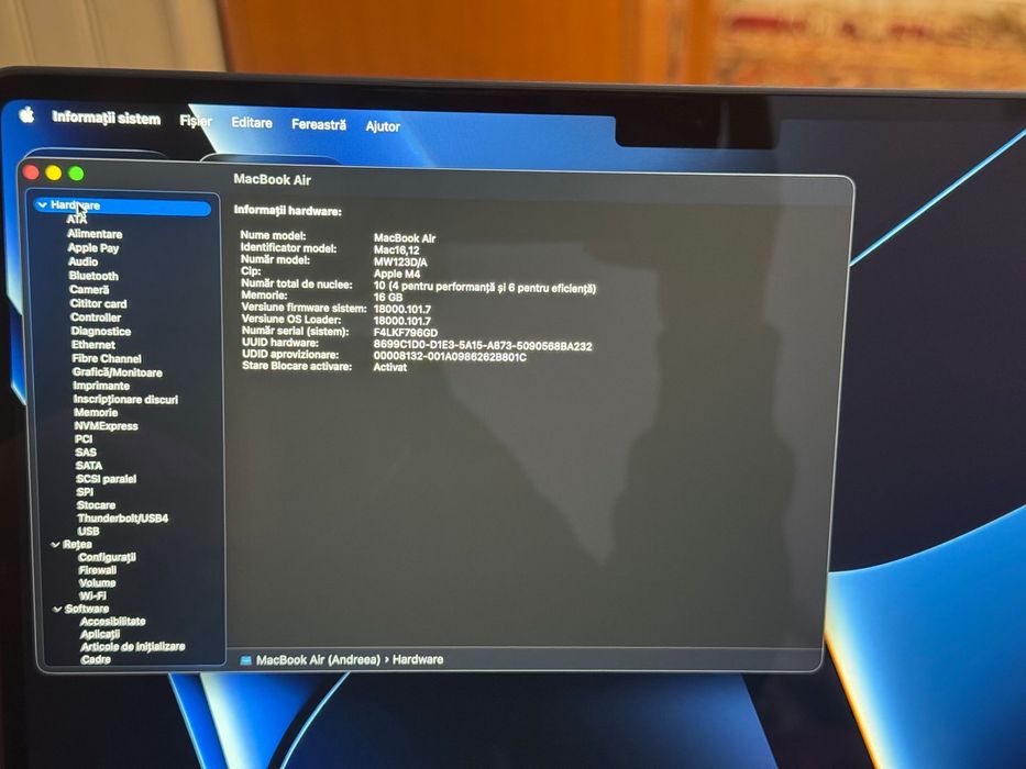 MacBook air 13” M4 16Gb