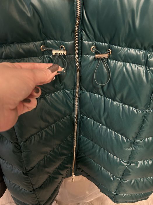 Geaca lunga umpluta 100% cu pene si puf de rata