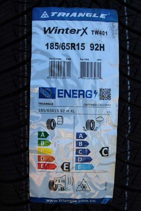Anvelope iarna noi 185/65R15 92H XL, Triangle