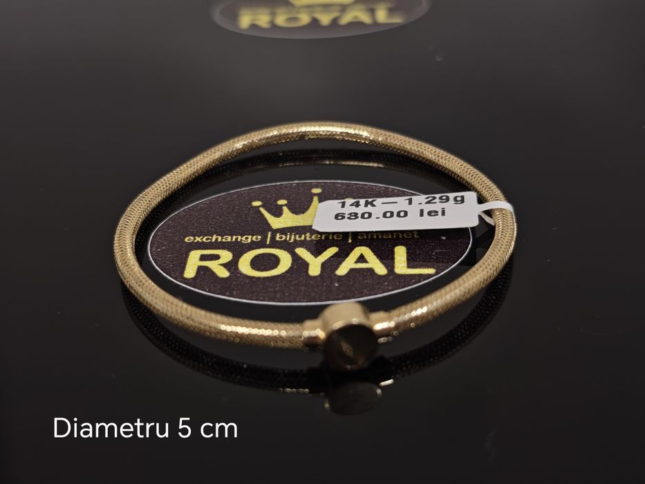 Bijuteria Royal: Brățară aur 14k/1.29 gr