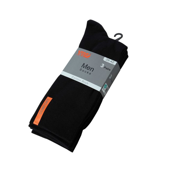 Органични мъжки 3 чифта класически чорапи