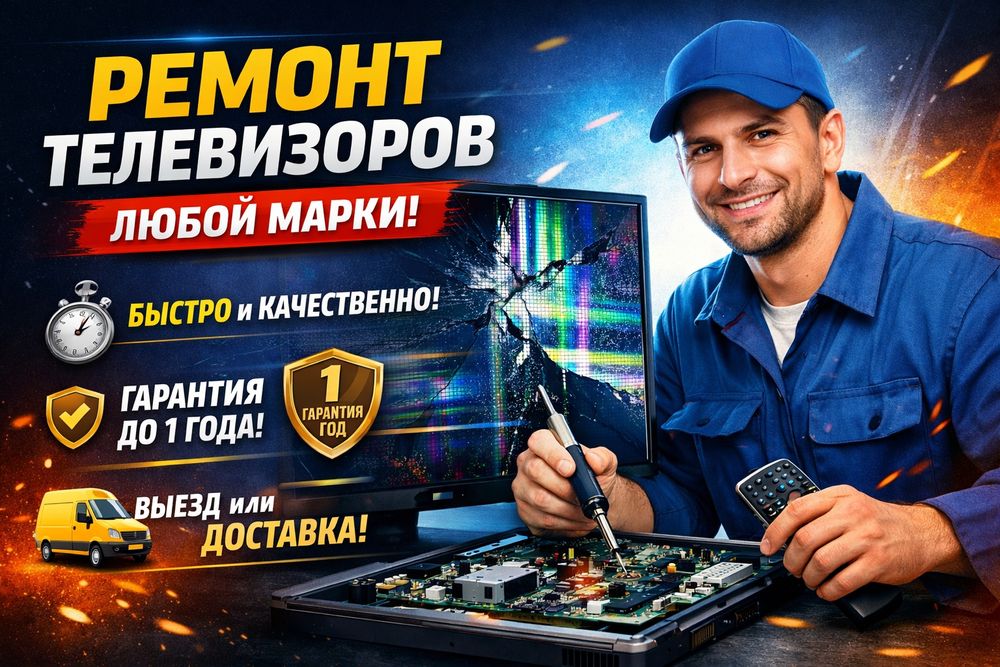 Ремонт телевизоров! Выезд!