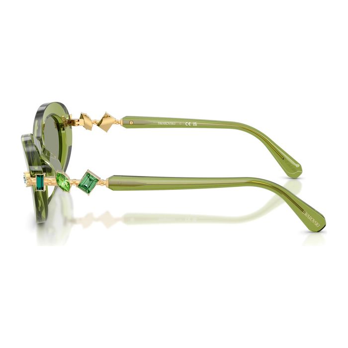 Swarovski SK6042 3002/2 Transparent Green - Women's Sunglasses 53mm