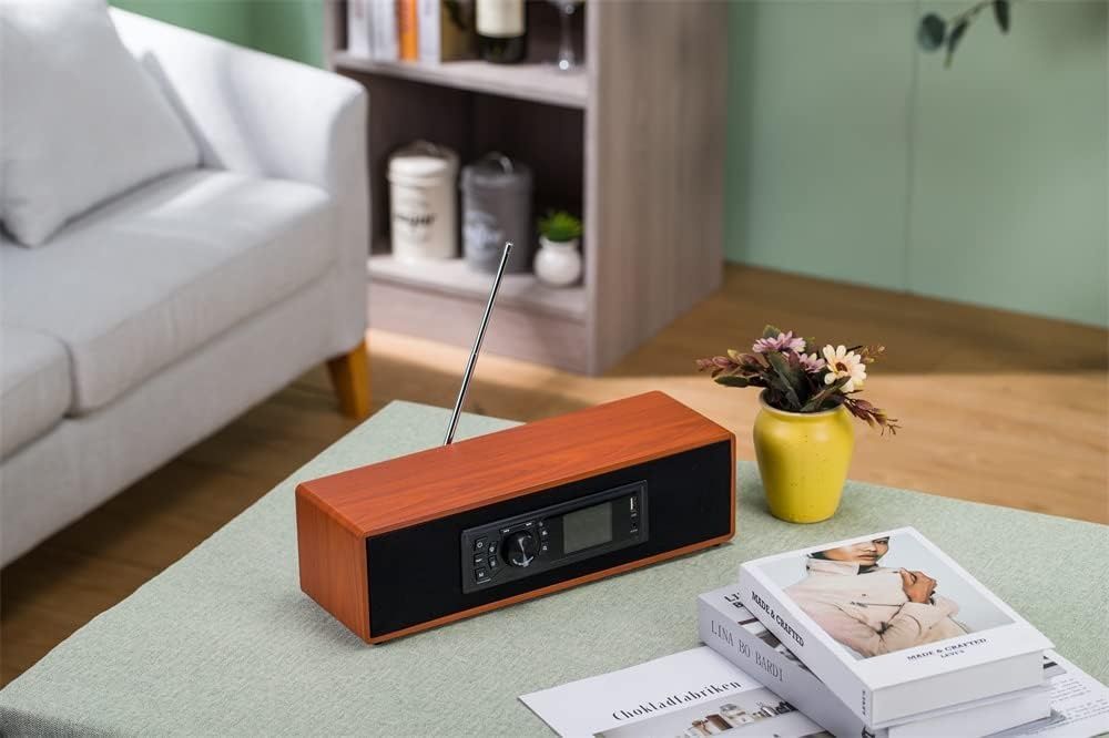 AOVOTO DAB+/FM Радио с Bluetooth, Цветен Дисплей и Дистанционно