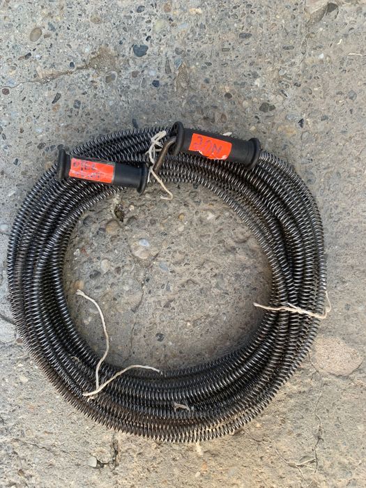 Șarpe oțel striat 20m pentru desfundat canalizare