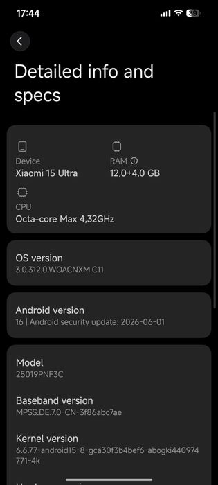 Xiaomi 15 ultra China