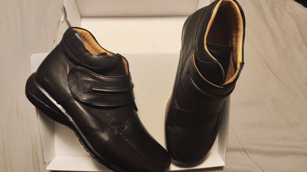 Ортопедични обувки боти мъжки естествена кожа