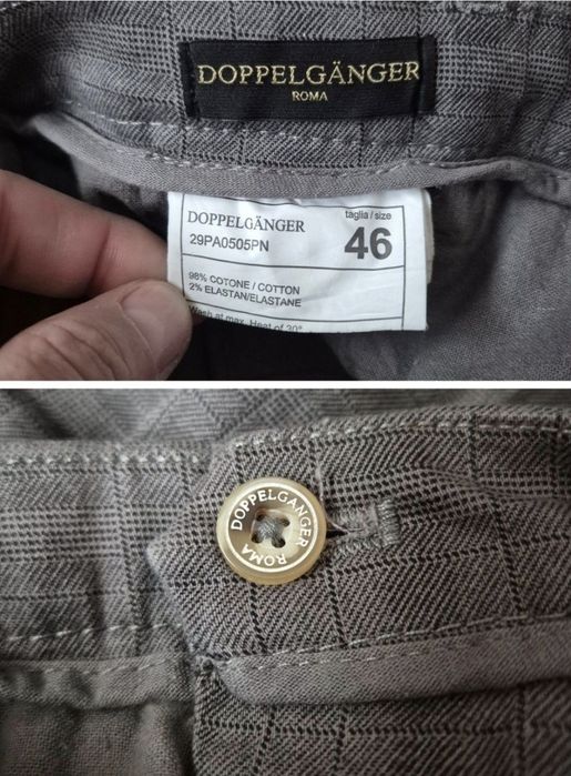 Pantaloni Doppelgänger Roma, Slim Fit, Bumbac & Elastan, Bărbați - 46