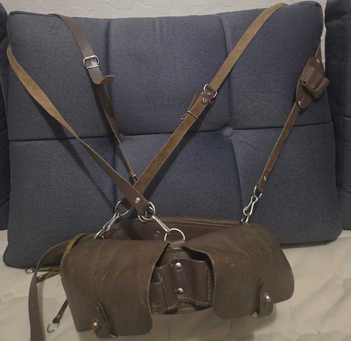 Патронташ охотничий кожаный 12 кал. на 38 патронов