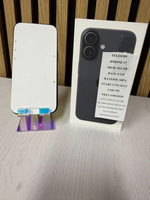 Iphone17 Black Mem 512 GB 8 GB Cod 299 Amanet  Activ Exigent