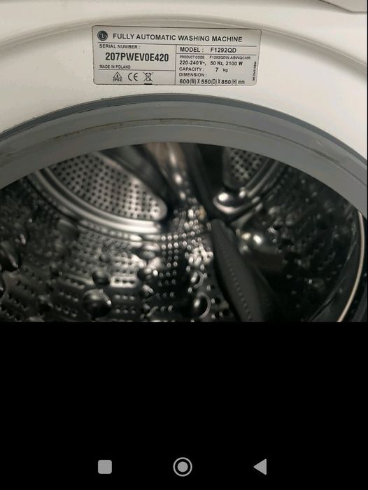 Пералня LG F1292QD