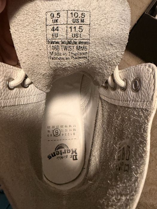 MM6 x Dr. Martens White Boots