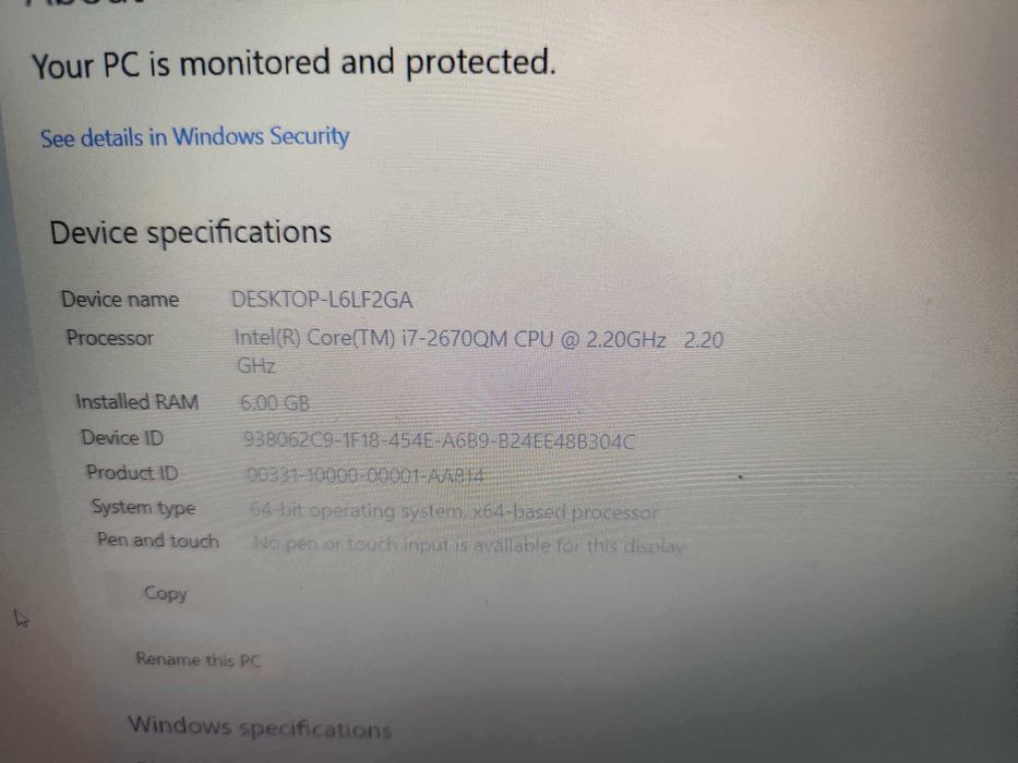 Laptop gaming Sony Vaio PCG-81313M, I7-2760QM, 6Gb Ram,ssd240.Garantie