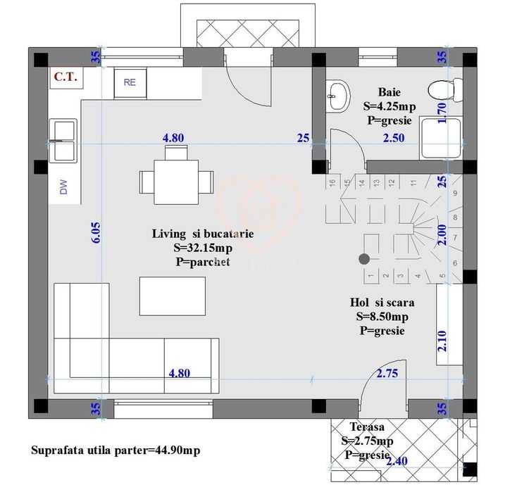 Apartament 4 Camere 2 Bai Gradina Pacurari Mall Moldova