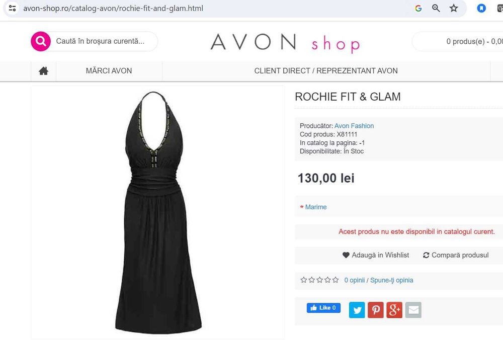 Rochie Halterneck Avon noua