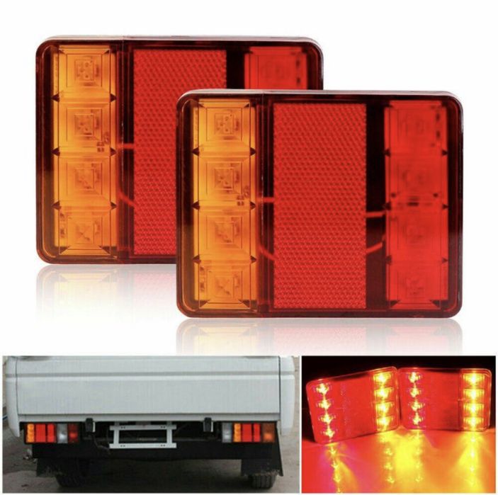 2 Броя Диодни Стопове За Ремарке Платформа Колесар Каравана