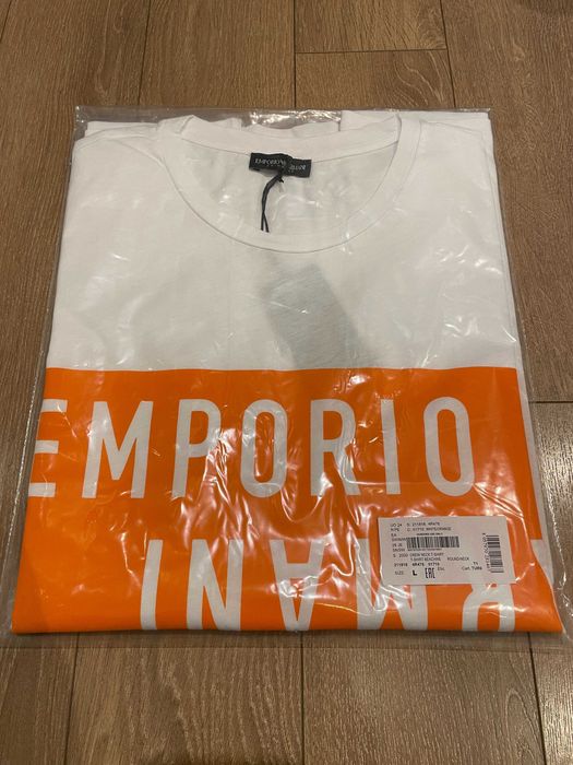 EMPORIO ARMANI, Оригинални тениски в оранжево и черно