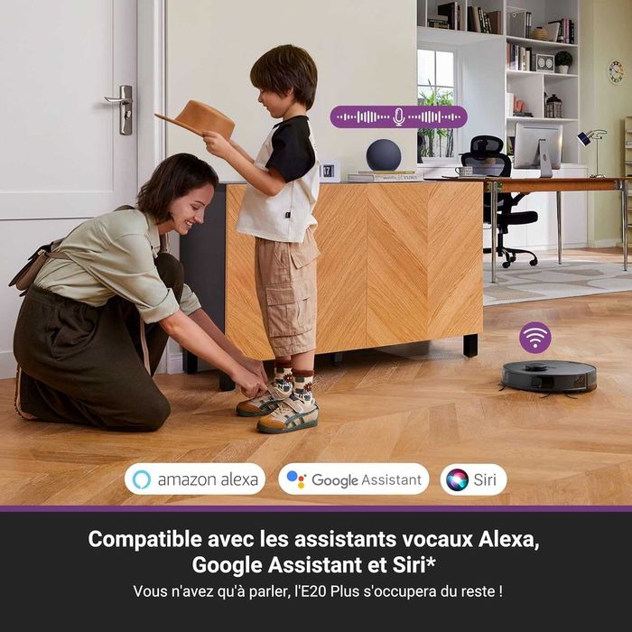 Роботизирана прахосмукачка Eureka E20 Plus 8000 Pa автоматична станция